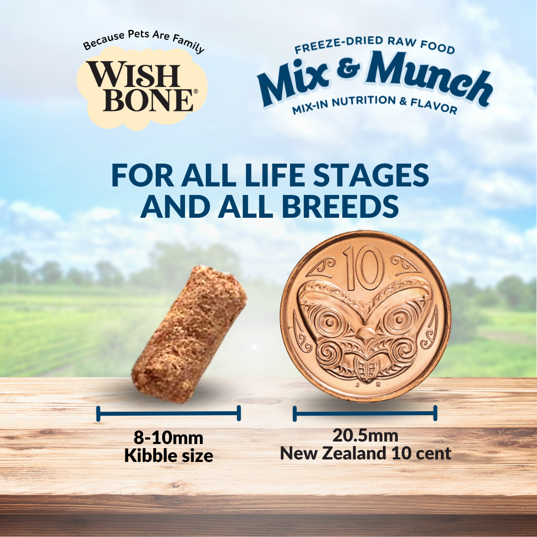 Wishbone Chicken & Rabbit Freeze-Dried Raw Topper for Dogs - 350g