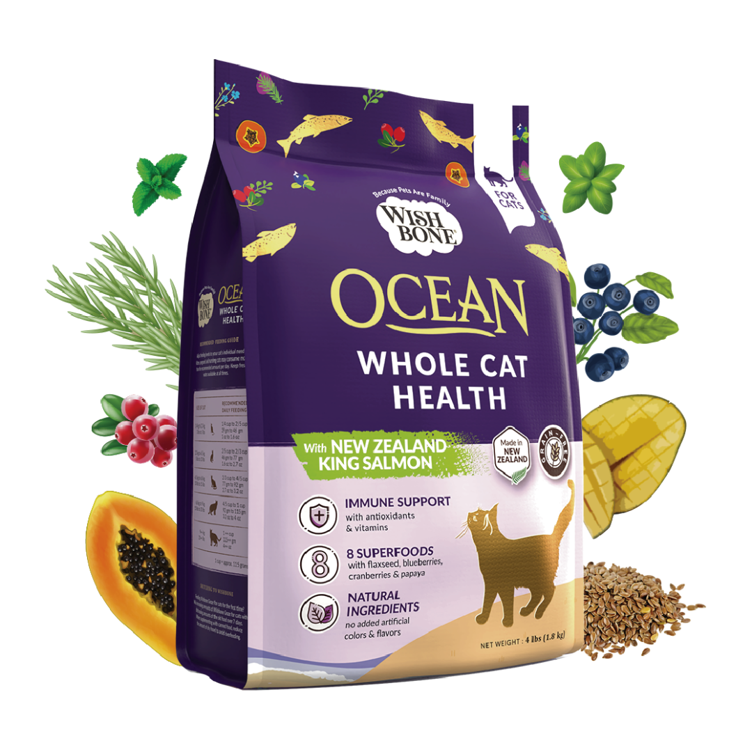 Wishbone Ocean for Cats - New Zealand King Salmon 1.8kg, 4.5kg