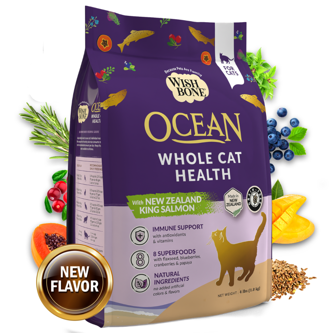 Wishbone Ocean for Cats - New Zealand King Salmon - 1.8kg, 4.5kg