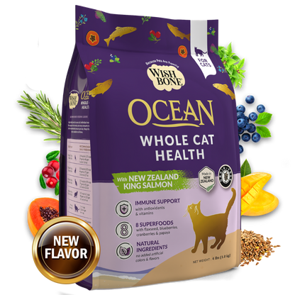 Wishbone Ocean for Cats - New Zealand King Salmon - 1.8kg, 4.5kg