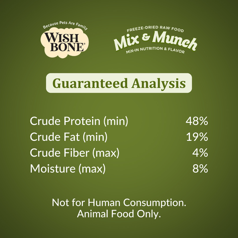 Wishbone Mix & Munch Freeze-Dried Raw Topper Lamb, Goat & Chicken for Cats 350g