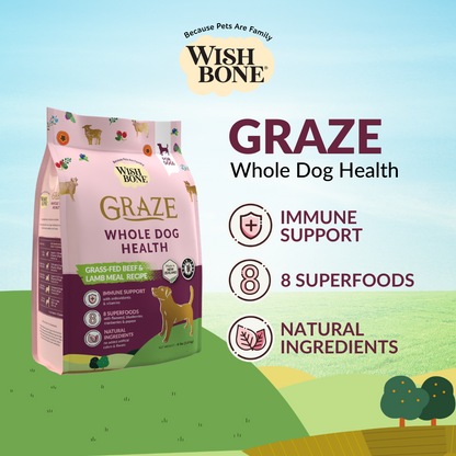 Wishbone Graze for Dogs - New Zealand Beef and Lamb 1.8kg, 9kg