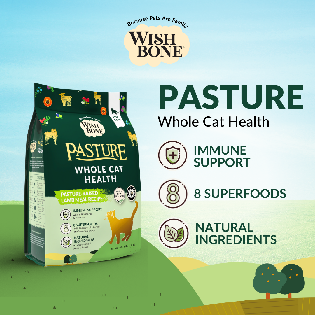 Wishbone Pasture for Cats - New Zealand Lamb 1.8kg, 4.5kg