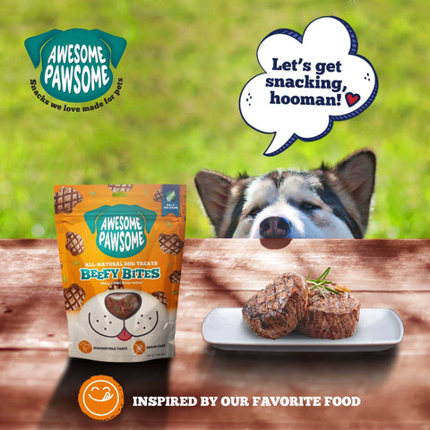 Awesome Pawsome All Natural Dog Treats Beefy Bites