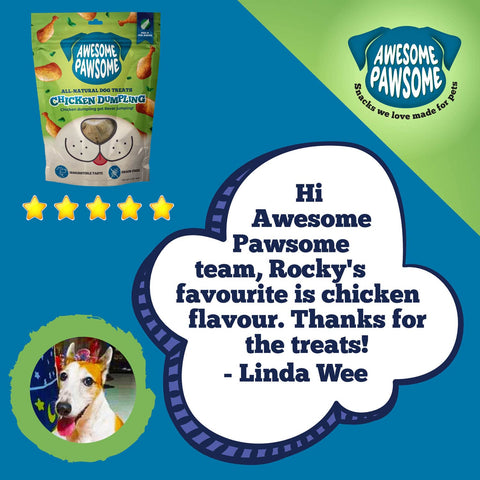 Awesome Pawsome All Natural Dog Treats Chicken Dumpling