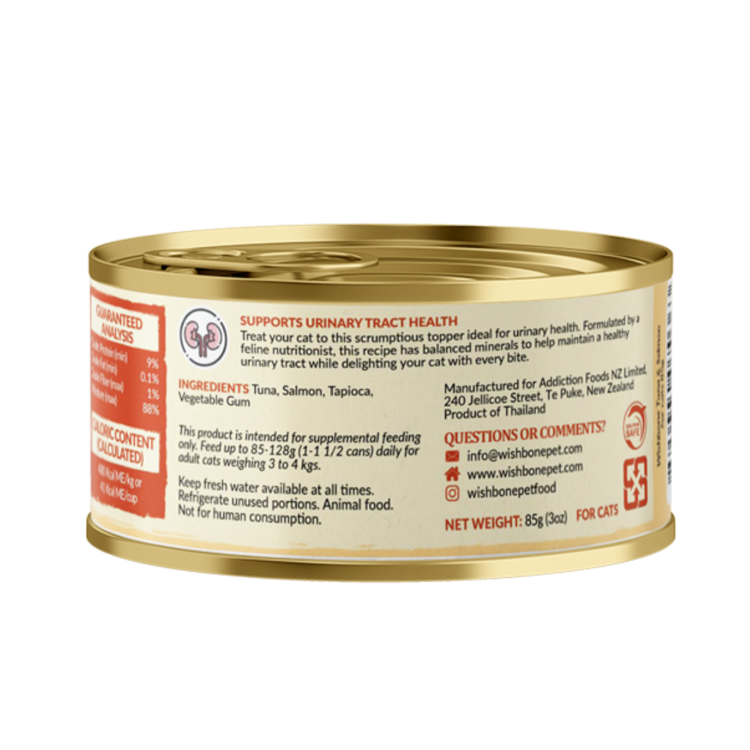 Wishbone Tuna & Salmon - Cat Urinary Care Topper in Cans - 85g