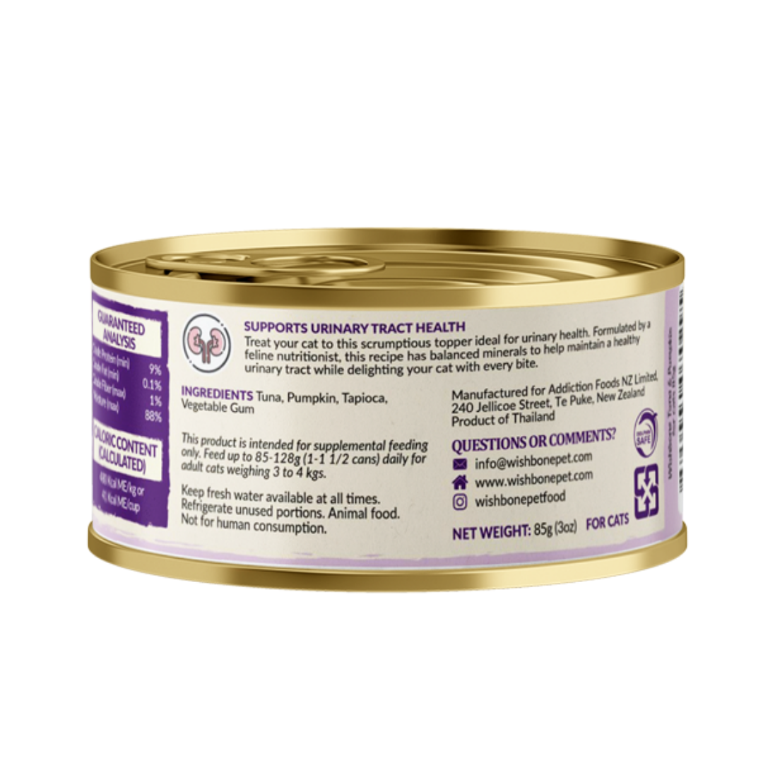 Wishbone Tuna & Pumpkin - Cat Urinary Care Topper in Cans - 85g