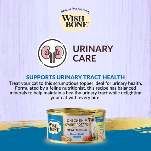 Wishbone Chicken & Sweet Potato - Cat Urinary Care Topper in Cans - 85g