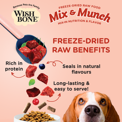 Wishbone Beef & Venison Freeze-Dried Raw Topper for Dogs - 350g