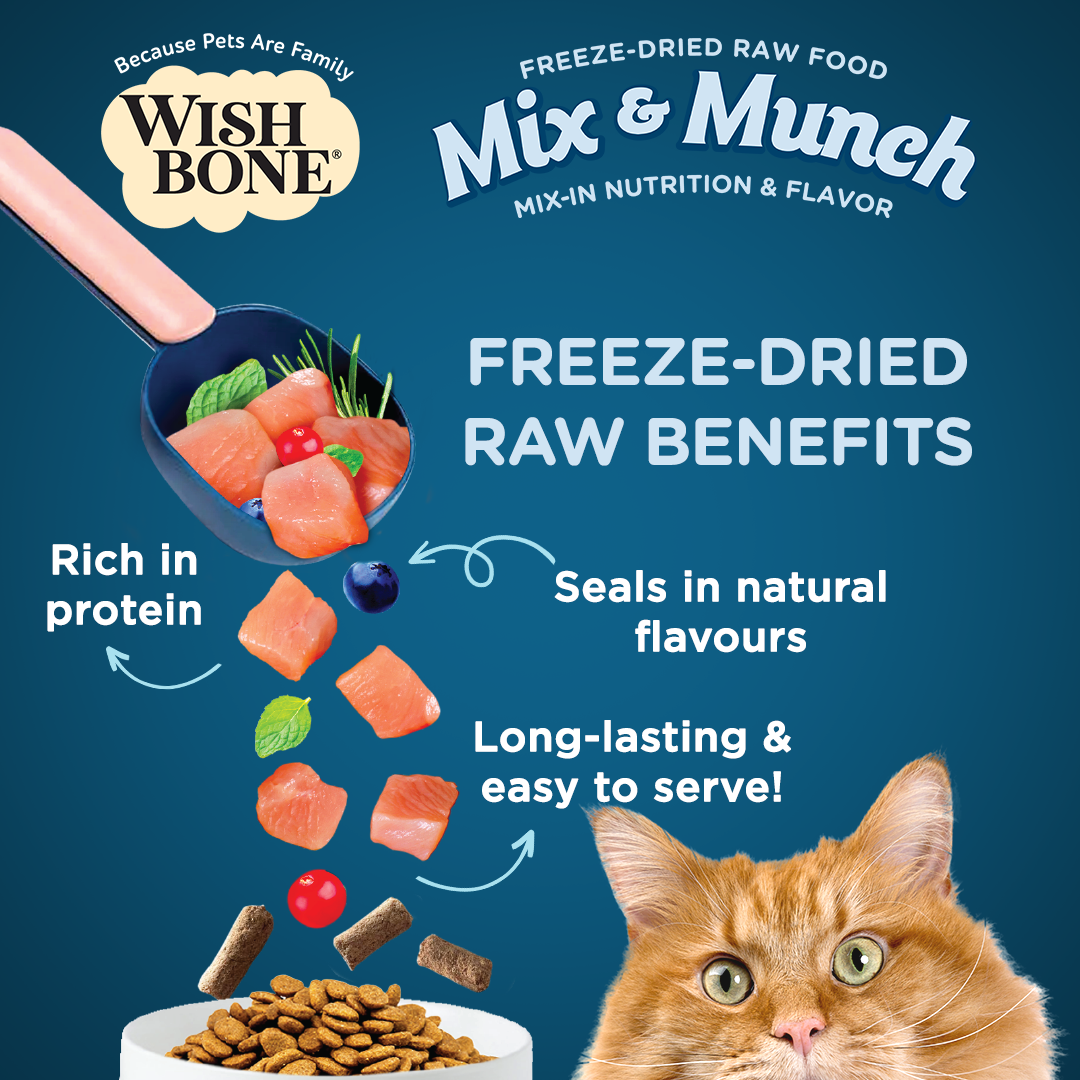 Wishbone Chicken & Rabbit Freeze-Dried Topper for Cats - 350g