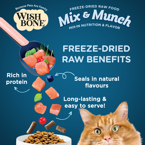 Wishbone Mix & Munch Freeze-Dried Raw Topper Chicken & Rabbit for Cats 350g