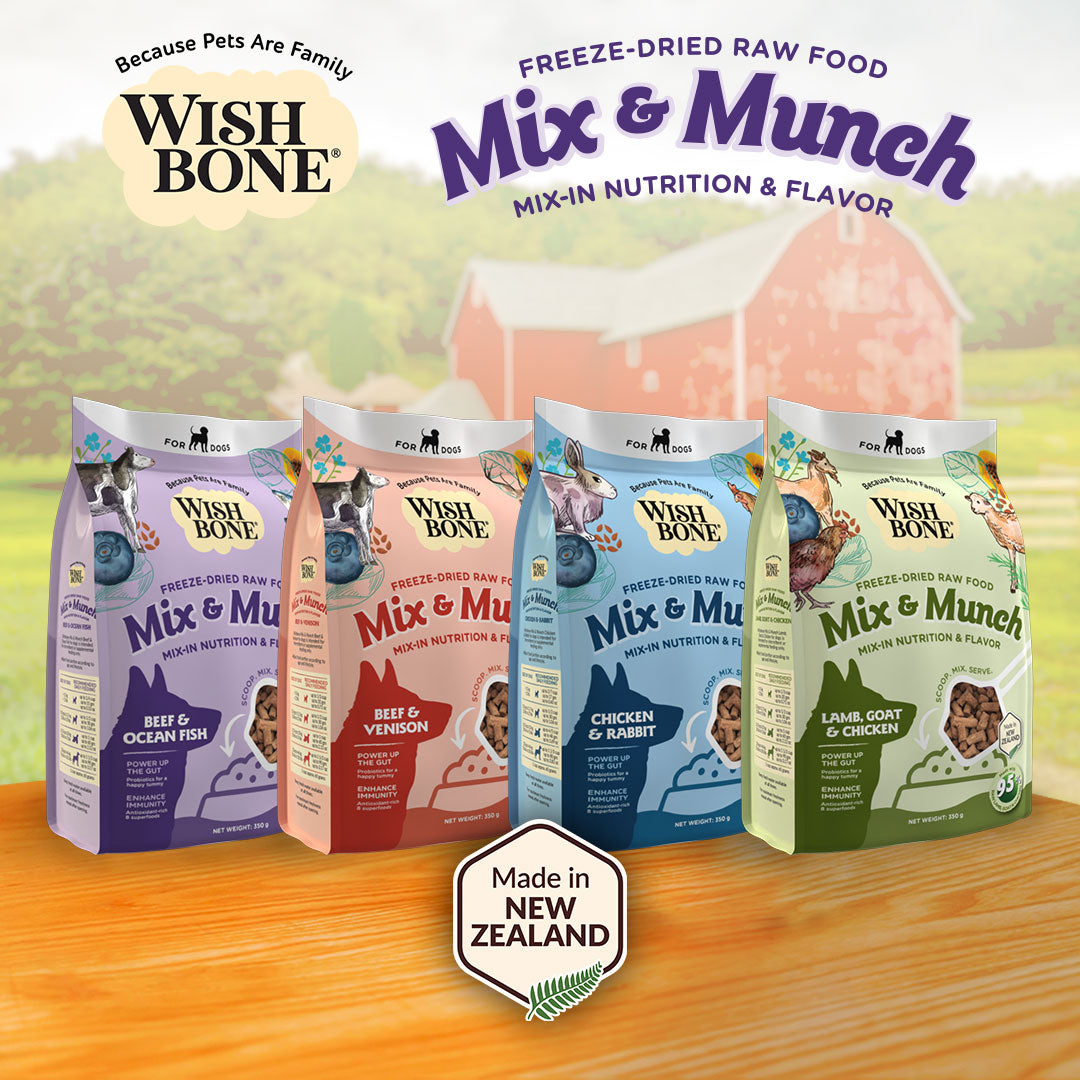 Wishbone Beef & Ocean Fish Freeze-Dried Raw Topper for Dogs - 350g