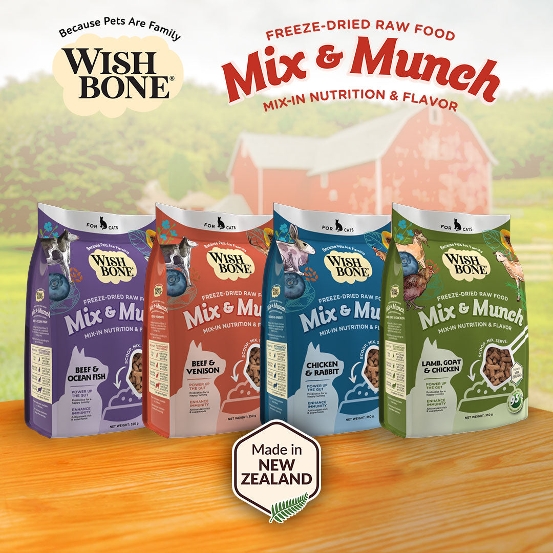 Wishbone Beef & Venison Freeze-Dried Raw Topper for Cats - 350g