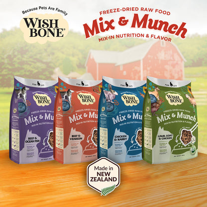 Wishbone Beef & Venison Freeze-Dried Raw Topper for Cats - 350g