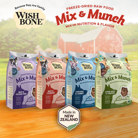 Wishbone Mix & Munch Freeze-Dried Raw Topper Beef & Venison for Dogs 350g