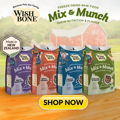Wishbone Mix & Munch Freeze-Dried Raw Topper Lamb, Goat & Chicken for Cats 350g