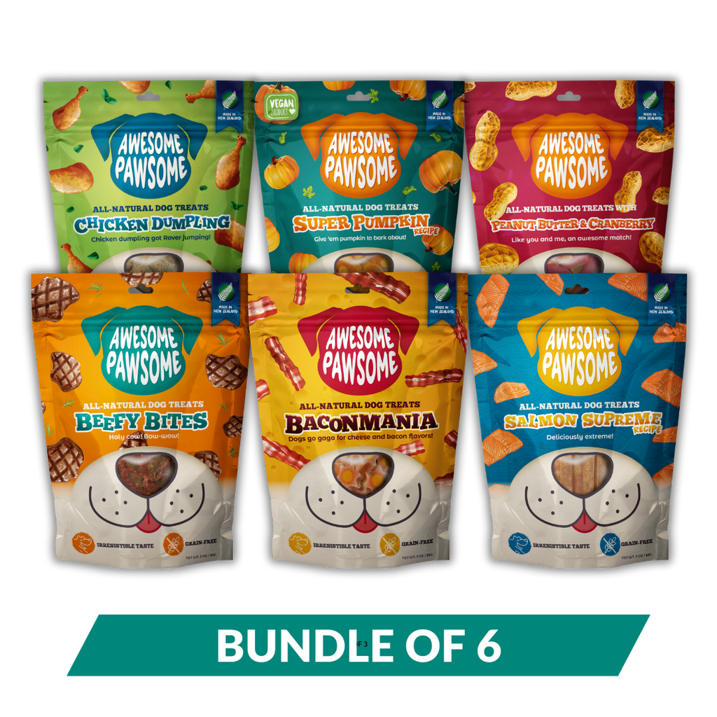 [Bundle of 6] Awesome Pawsome All Natural Dog Treats