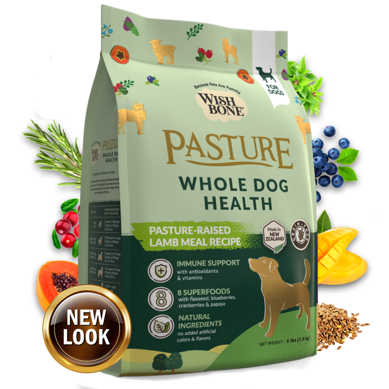 Wishbone Pasture for Dogs - New Zealand Lamb - 1.8kg, 9kg