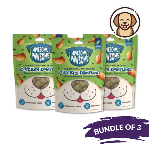 [Dog Treat Bundle of 3] Awesome Pawsome Chicken Dumpling 85g