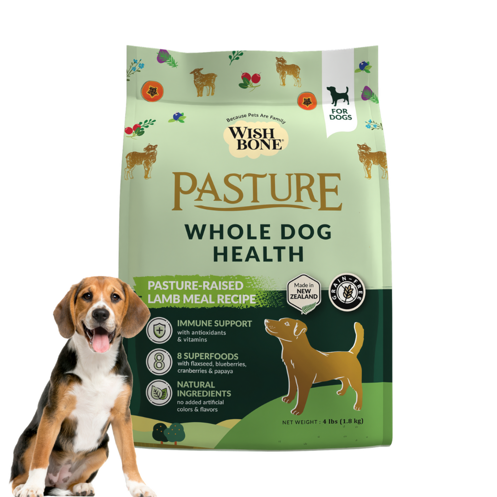 Wishbone Pasture New Zealand Lamb, Gluten Free, Grain Free Dry Dog Food for Overall Pet Health