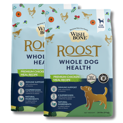 Wishbone Roost New Zealand Chicken, Gluten Free, Grain Free Dry Dog Food for Overall Pet Health