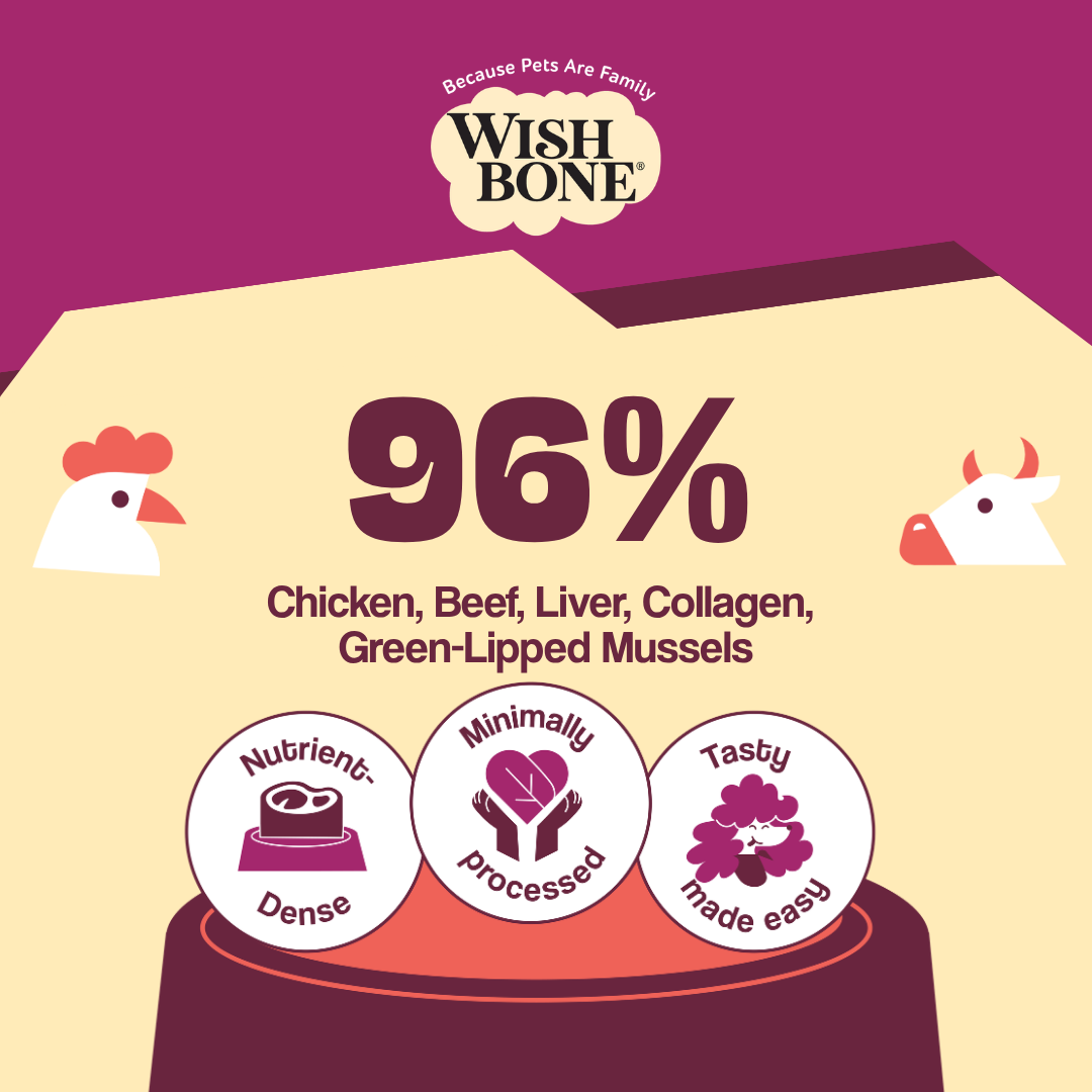 Wishbone Air-Dried Chicken & Beef Dog Food 454g