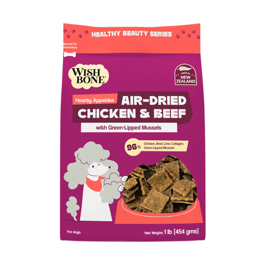 Wishbone Air-Dried Chicken & Beef Dog Food 454g