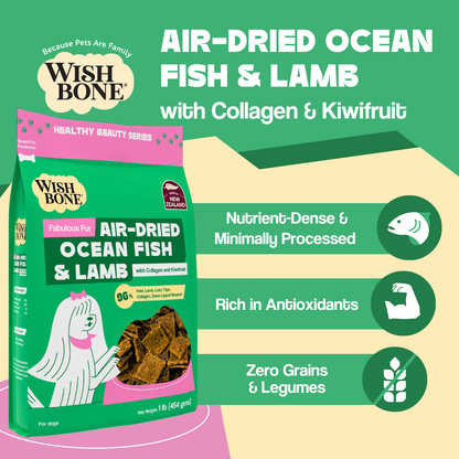 Wishbone Air-Dried Ocean Fish & Lamb Dog Food 454g