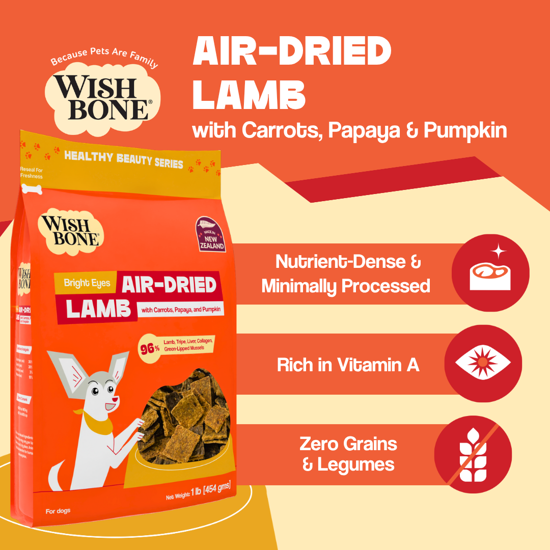Wishbone Air-Dried Lamb Dog Food 454g