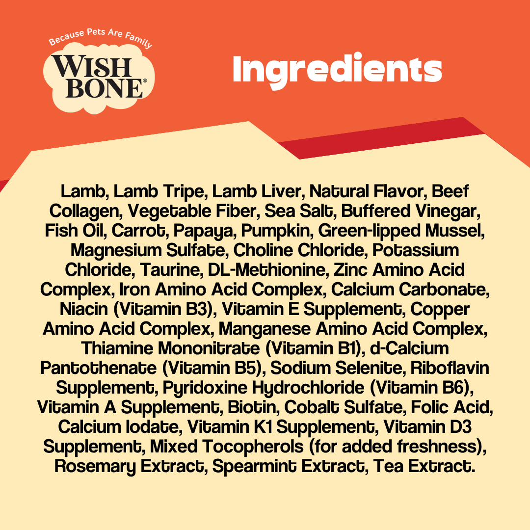 Wishbone Air-Dried Lamb Dog Food 454g