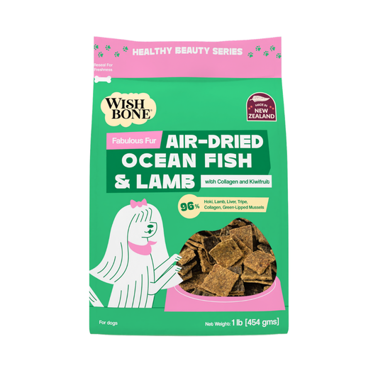 Wishbone Air-Dried Ocean Fish & Lamb Dog Food 454g