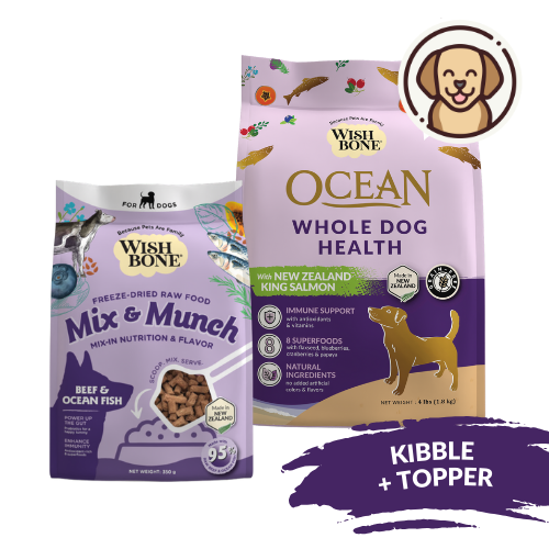 [Dog Super Feed Bundle] Wishbone Dry Dog Food + Freeze-Dried Raw Topper