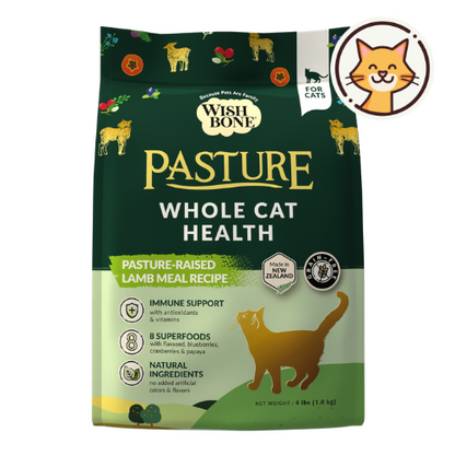 Wishbone Pasture for Cats - New Zealand Lamb - 1.8kg, 4.5kg