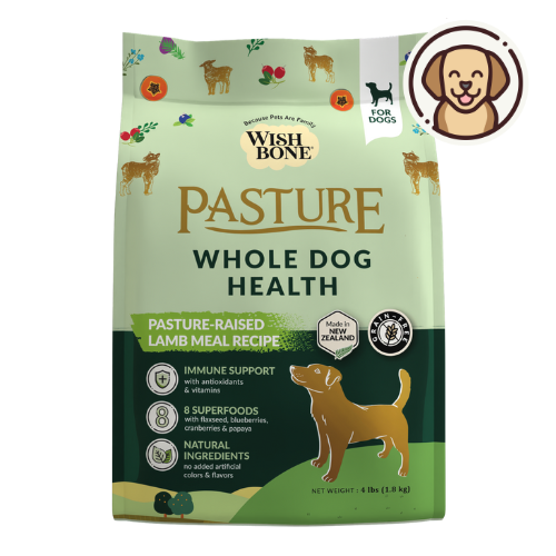 Wishbone Pasture for Dogs - New Zealand Lamb - 1.8kg, 9kg