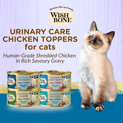 [Bundle Series] Wishbone Chicken Lovers Variety Pack - Cat Urinary Care Topper in Cans 85g - Wishbone Pet Foods NZ
