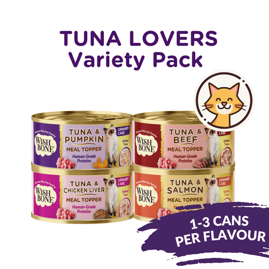 [Bundle Series] Wishbone Tuna Lovers Variety Pack - Cat Urinary Care Topper in Cans 85g - Wishbone Pet Foods NZ
