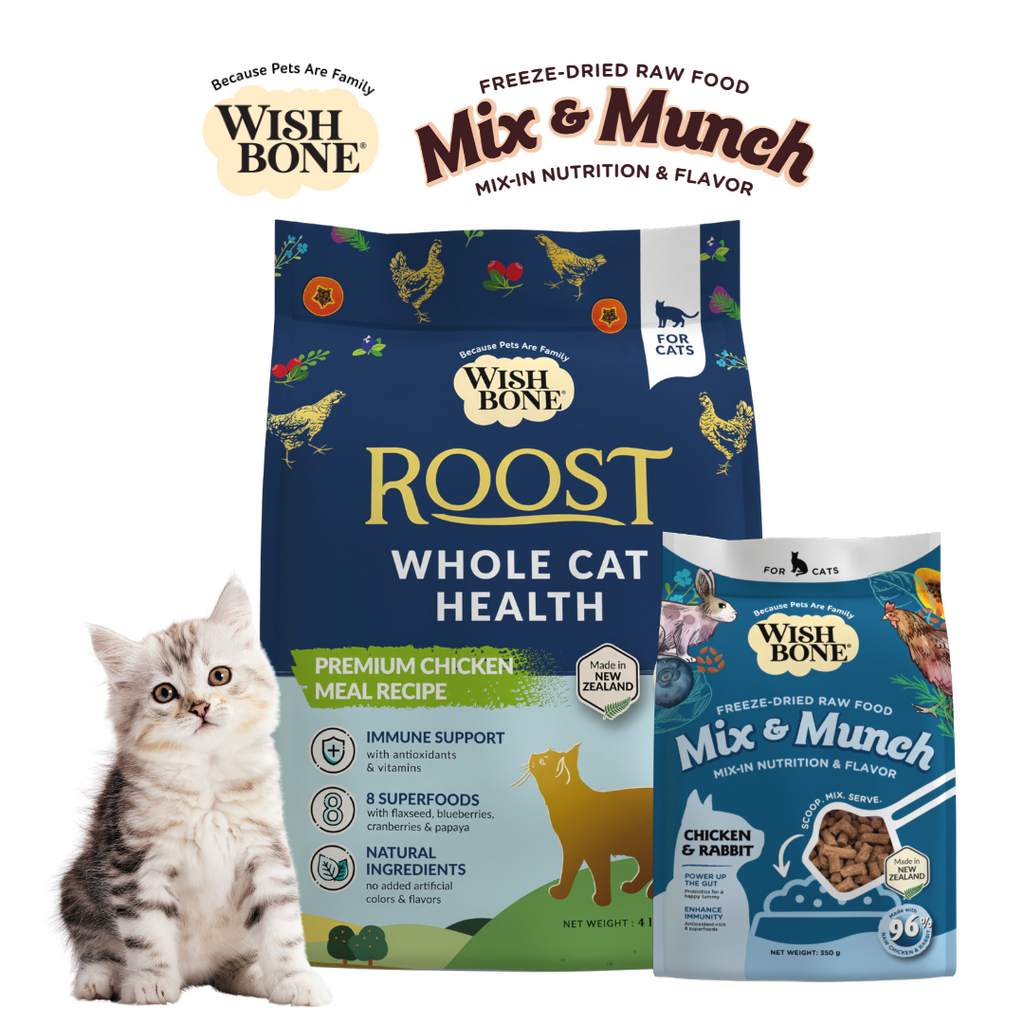 BUNDLE Wishbone Cat Food + Mix & Munch Freeze-Dried Raw Topper