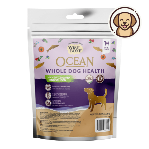 [Dog Starter Kit - Free Shipping] Wishbone Ocean for Dogs - New Zealand King Salmon 500g - Wishbone Pet Foods NZ