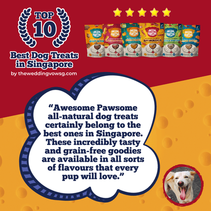 [Dog Treat Bundle of 6] Awesome Pawsome All Natural Dog Treats 85g - Wishbone Pet Foods NZ