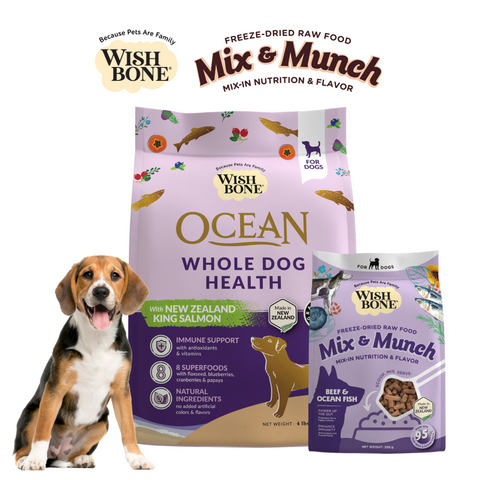 BUNDLE Wishbone Dog Food + Mix & Munch Freeze-Dried Raw Topper