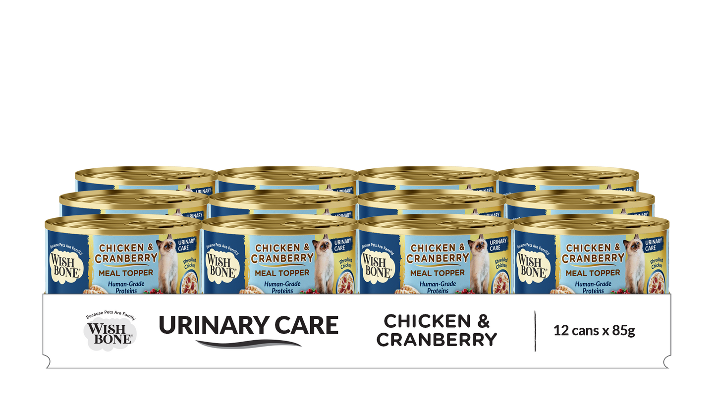 Wishbone Chicken & Cranberry - Cat Urinary Care Topper in Cans - 85g