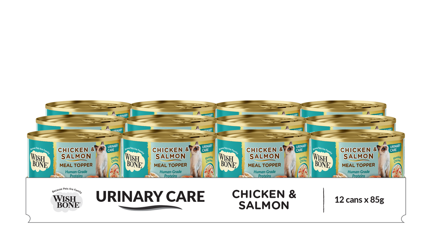 Wishbone Chicken & Salmon - Cat Urinary Care Topper in Cans - 85g