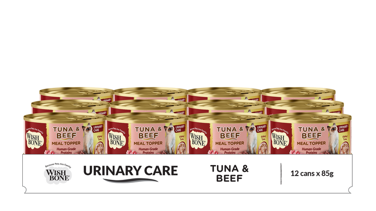 Wishbone Tuna & Beef - Cat Urinary Care Topper in Cans - 85g