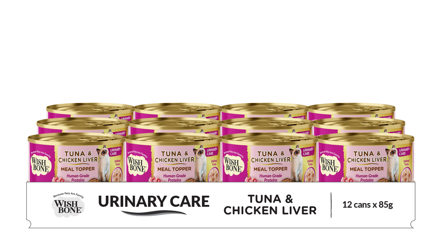 Wishbone Tuna & Chicken Liver - Cat Urinary Care Topper in Cans - 85g