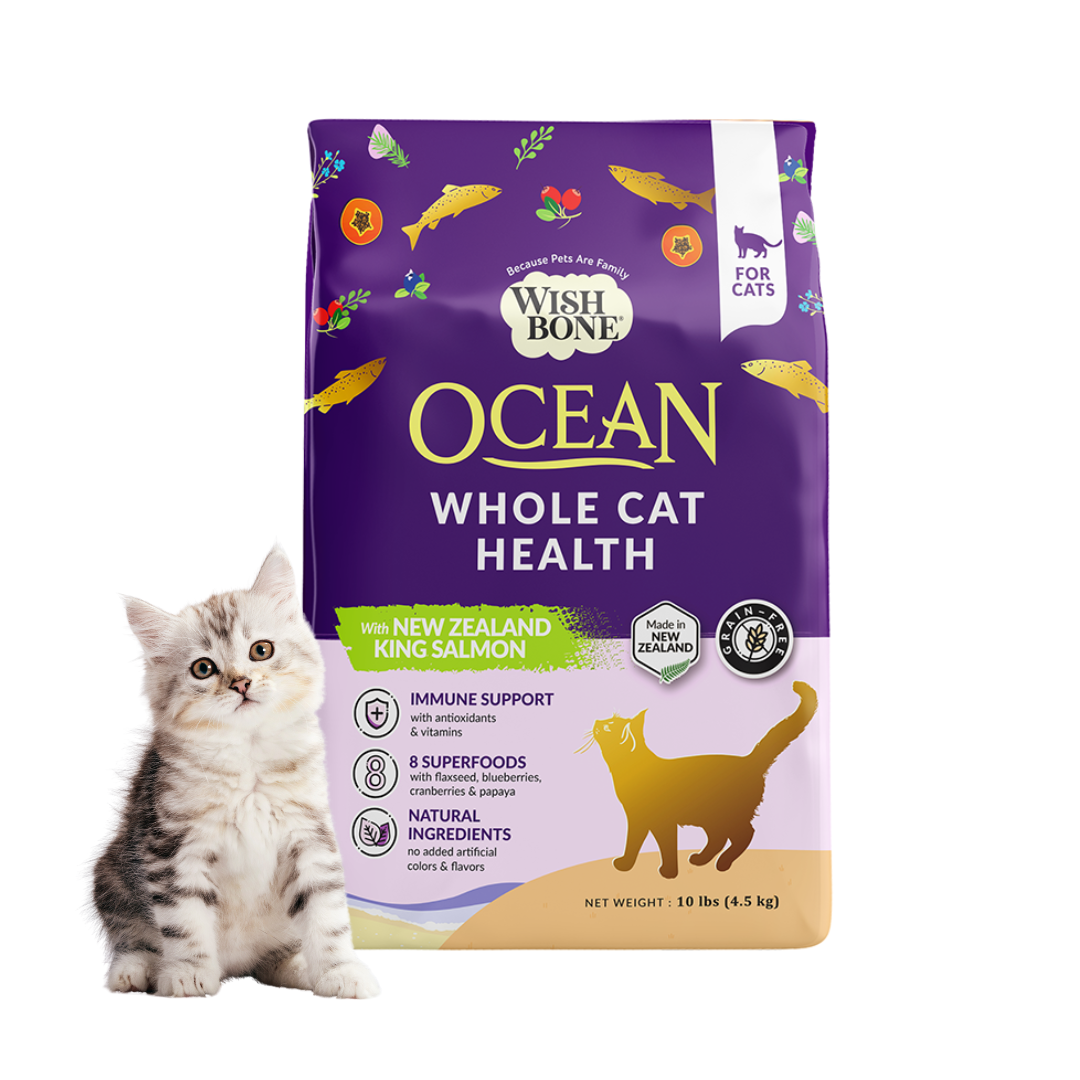 Wishbone Ocean for Cats - New Zealand King Salmon - 1.8kg, 4.5kg