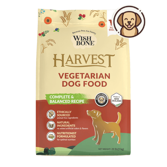 Wishbone Harvest for Dogs - New Zealand 100% Vegetarian Recipe 9kg - Wishbone Pet Foods NZ