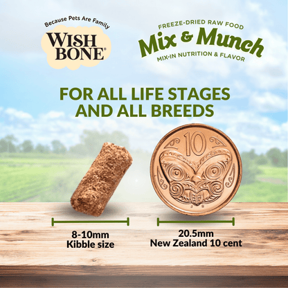 Wishbone Lamb, Goat & Chicken Freeze - Dried Raw Topper for Cats 350g - Wishbone Pet Foods NZ