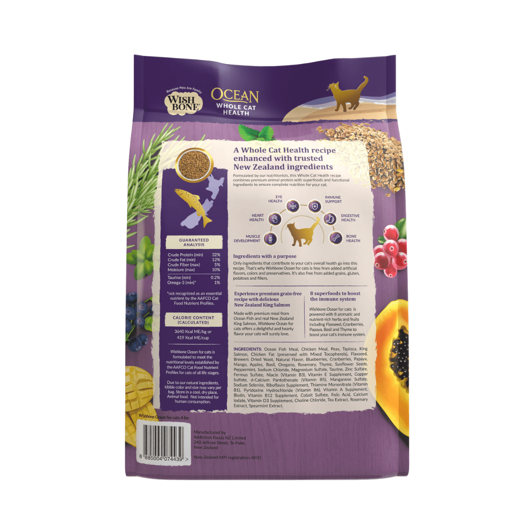 Wishbone Ocean for Cats - New Zealand King Salmon 1.8kg, 4.5kg - Wishbone Pet Foods NZ