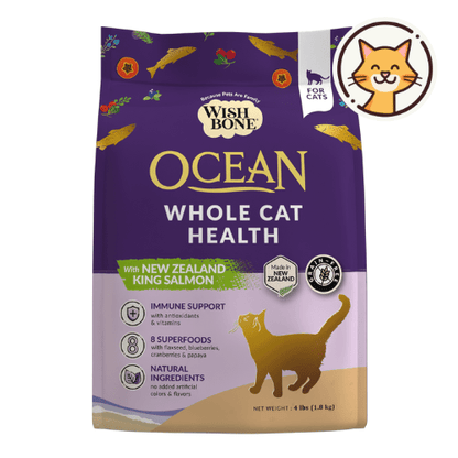 Wishbone Ocean for Cats - New Zealand King Salmon 1.8kg, 4.5kg - Wishbone Pet Foods NZ