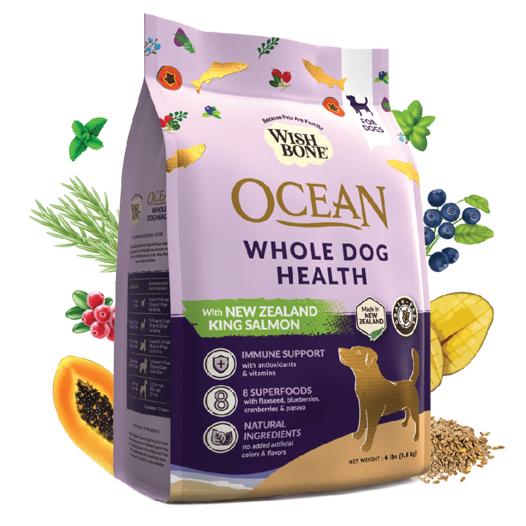 Wishbone Ocean for Dogs - New Zealand King Salmon 1.8kg, 9kg - Wishbone Pet Foods NZ
